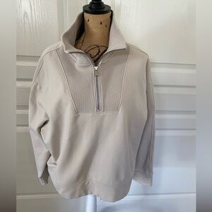 Athleta RETROPLUSH REVIVE half zip sweatshirt Size XL
